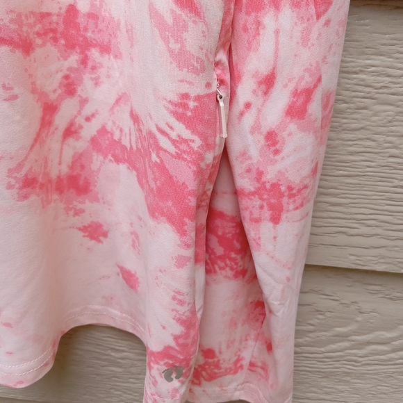 Hang Ten UV Protection Long Sleeve Swim Top Tie Dye Pink UPF50 Large Rash Guard - Picture 3 of 7